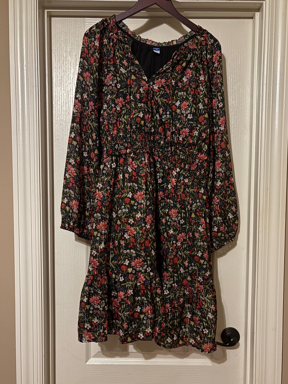 Old Navy Maternity Waist-Defined Smocked Dress XXL